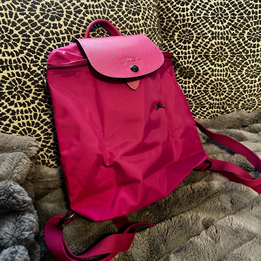 Longchamp Le Pliage Club Backpack, Fuschia